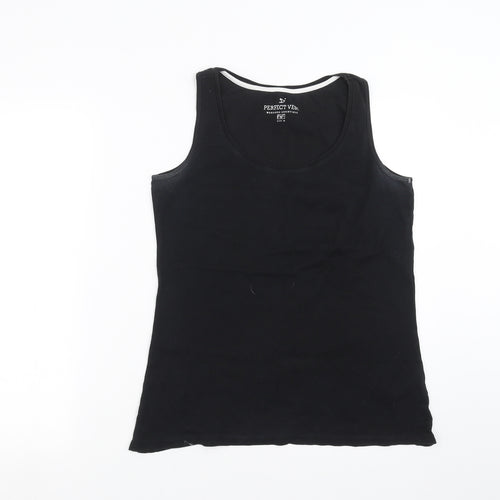 Wardrobe Essentials Womens Black   Basic Tank Size 16