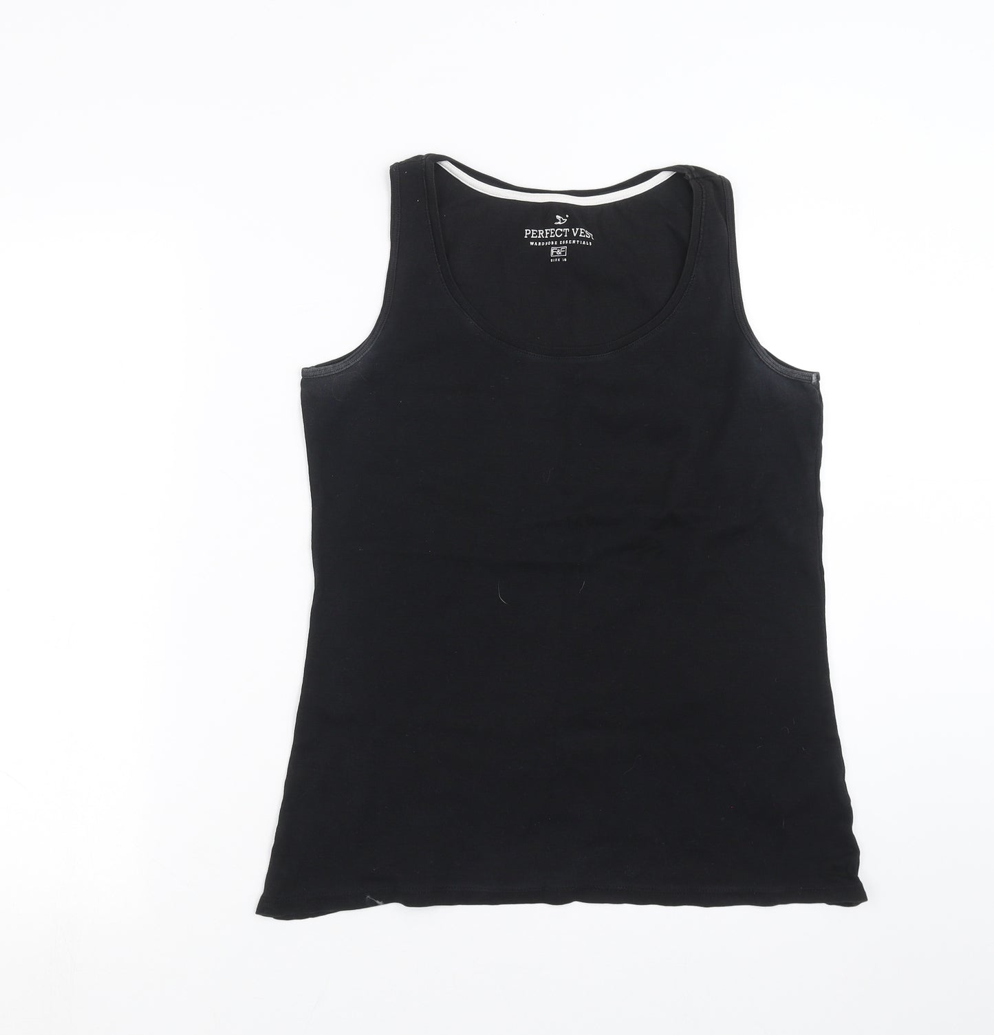 Wardrobe Essentials Womens Black   Basic Tank Size 16