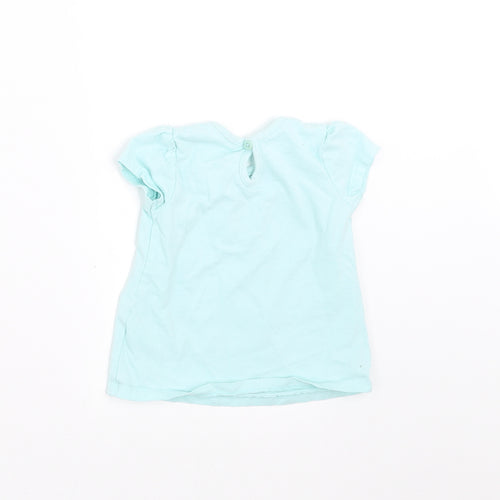 George Girls Blue   Basic T-Shirt Size 6-9 Months