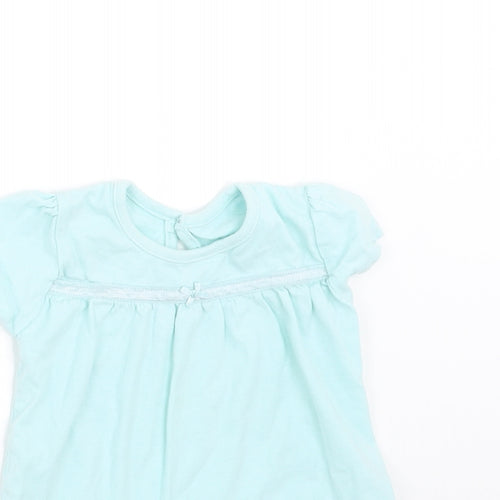 George Girls Blue   Basic T-Shirt Size 6-9 Months