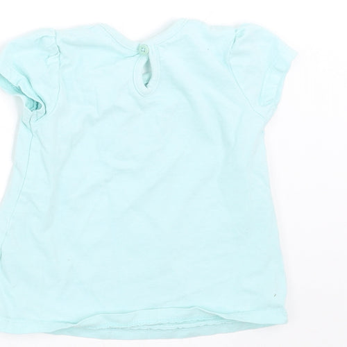 George Girls Blue   Basic T-Shirt Size 6-9 Months