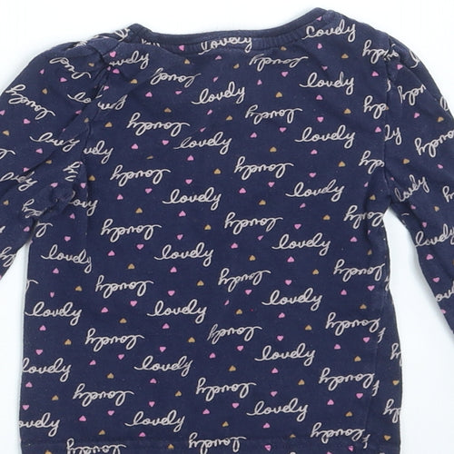 Primark Girls Blue   Basic T-Shirt Size 9-12 Months  - lovely