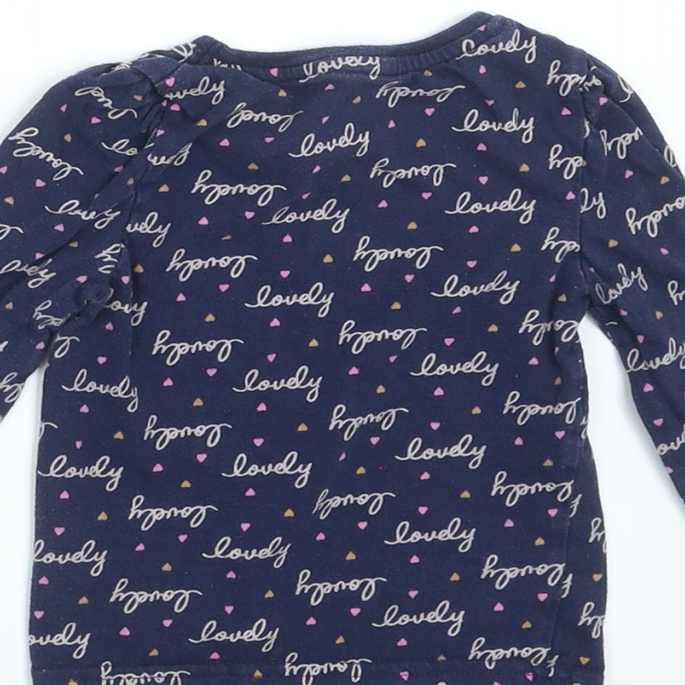Primark Girls Blue   Basic T-Shirt Size 9-12 Months  - lovely