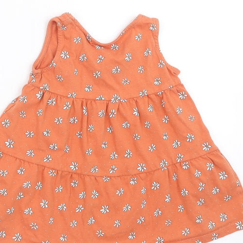 Primark Girls Orange Floral  Trapeze & Swing  Size 12-18 Months