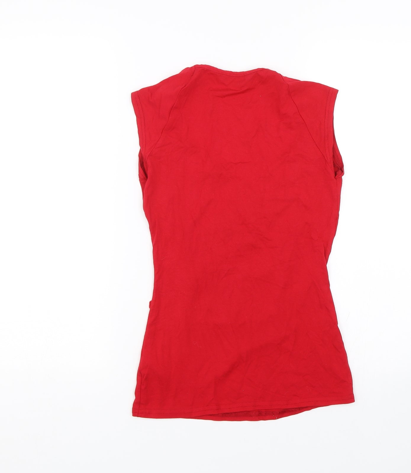 Dorothy Perkins Womens Red   Wrap T-Shirt Size 10