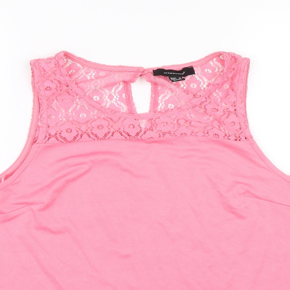 Atmosphere Womens Pink Floral  Basic Tank Size 12