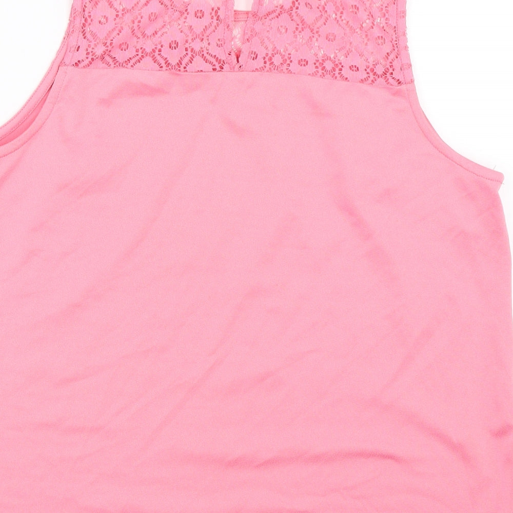 Atmosphere Womens Pink Floral  Basic Tank Size 12