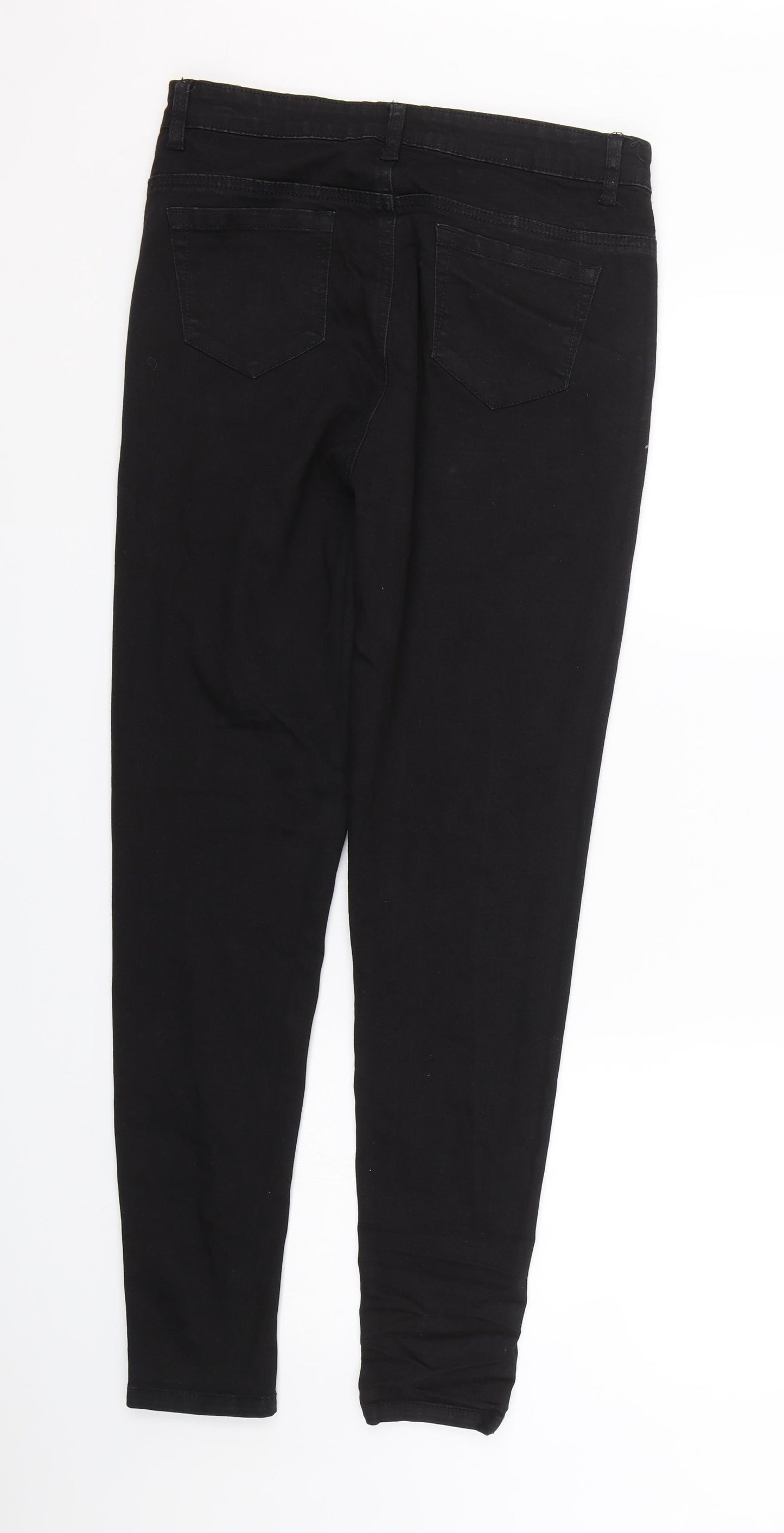 Peacocks Womens Black  Denim Skinny Jeans Size 12 L27 in