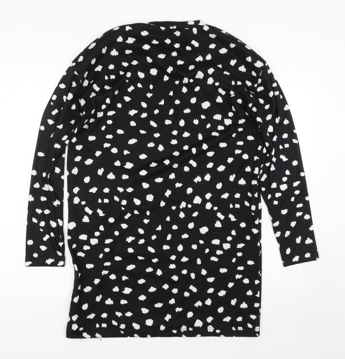 F&F Womens Black Polka Dot  Basic T-Shirt Size 12