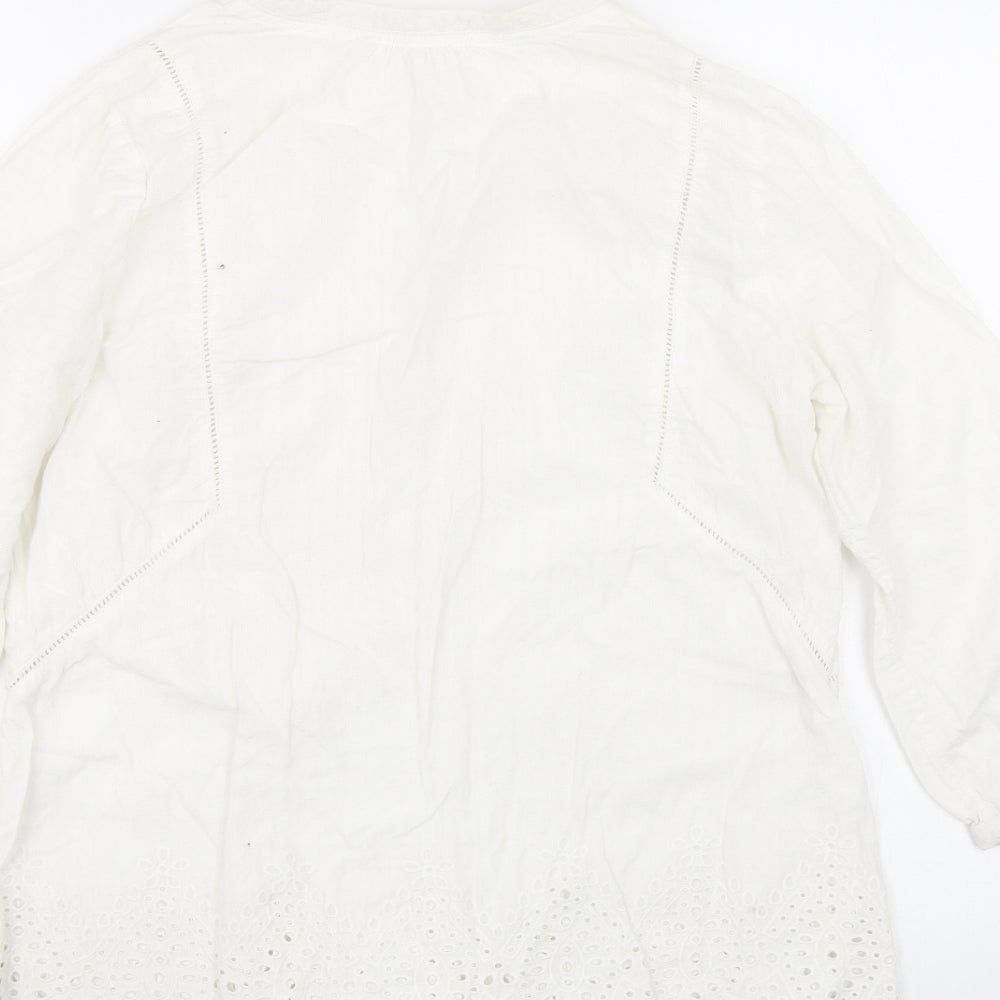 Fat Face Womens White   Basic T-Shirt Size 12