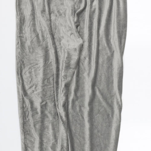 M&S Womens Grey  Corduroy Jogger Trousers Size 14 L27 in