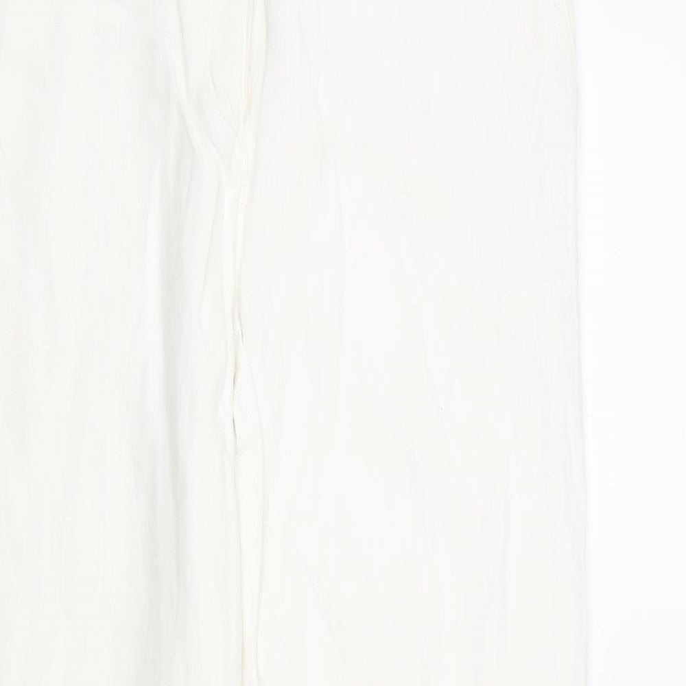 NEXT Womens White   Trousers  Size 12 L29 in