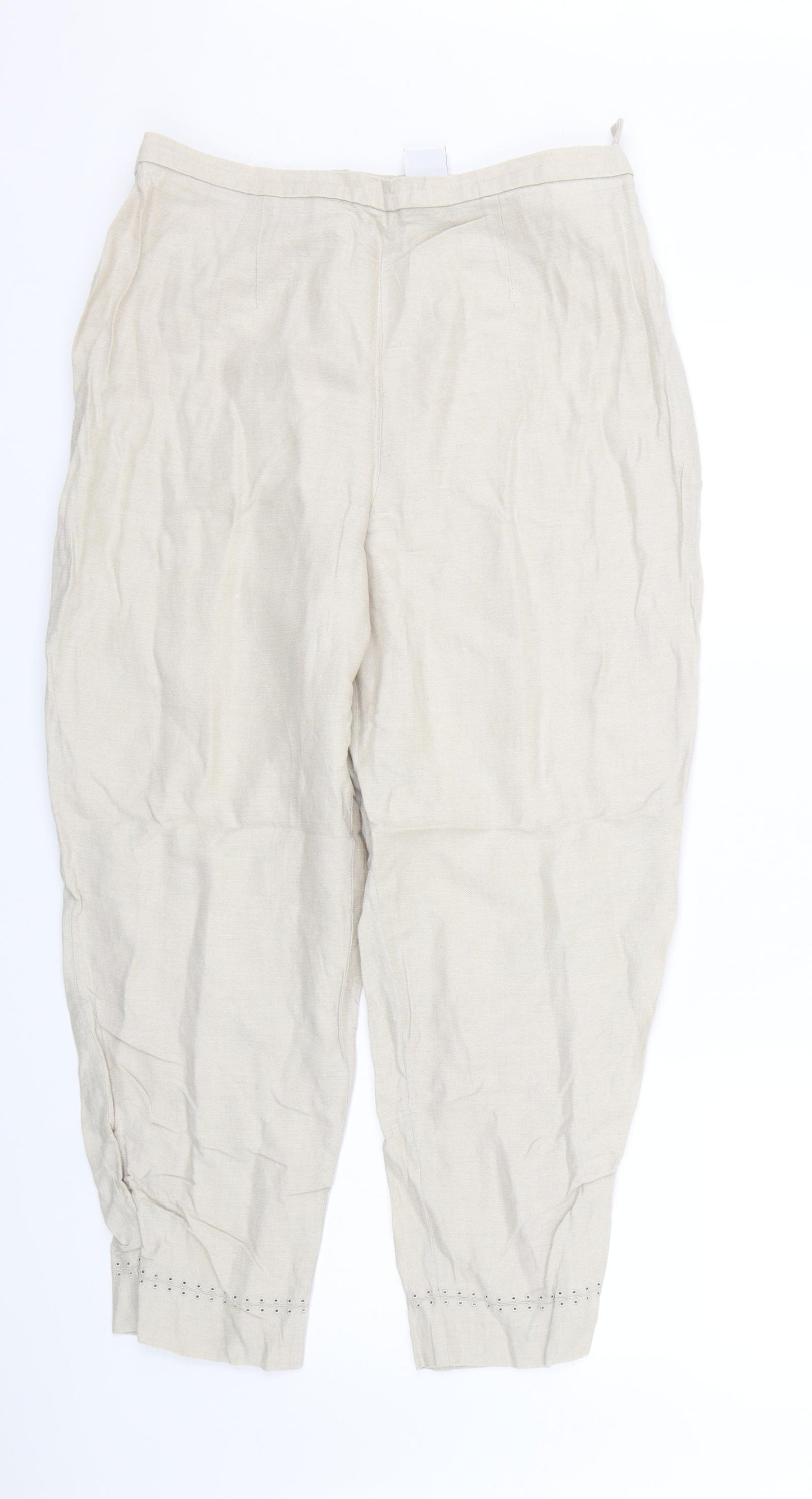 Covington Womens Beige   Cropped Trousers Size 14 L23 in