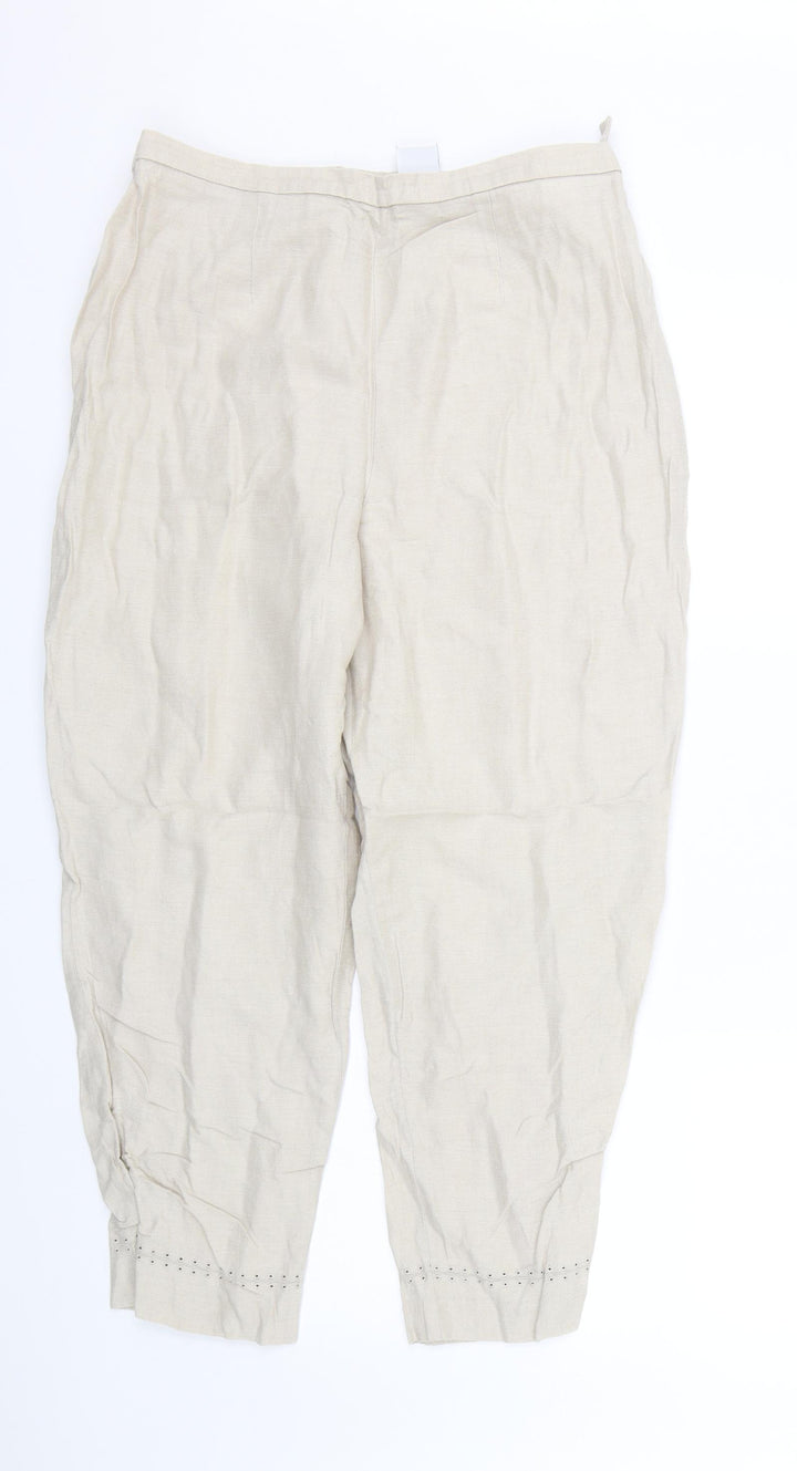 Covington Womens Beige   Cropped Trousers Size 14 L23 in