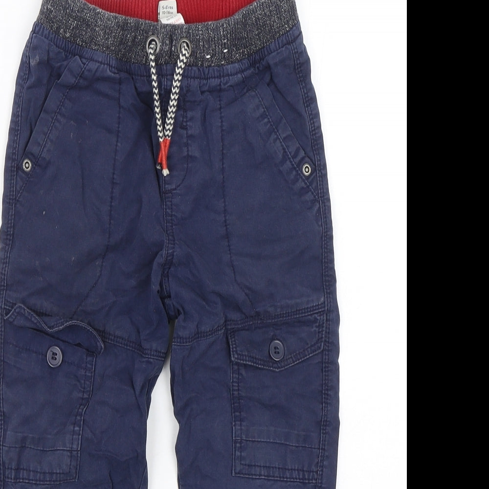 TU Boys Blue   Cargo Trousers Size 5-6 Years