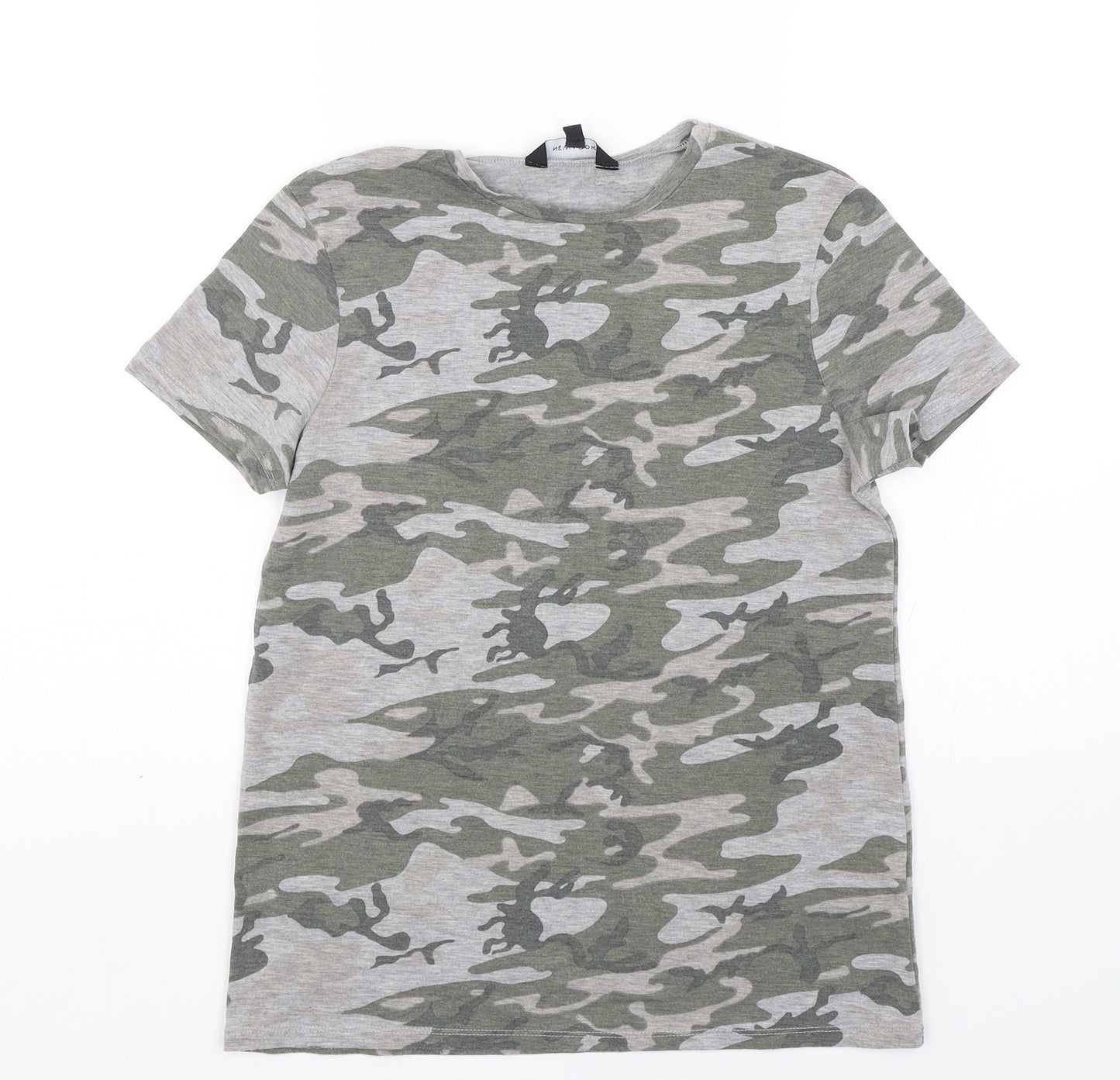 New Look Womens Green Camouflage  Basic T-Shirt Size 6