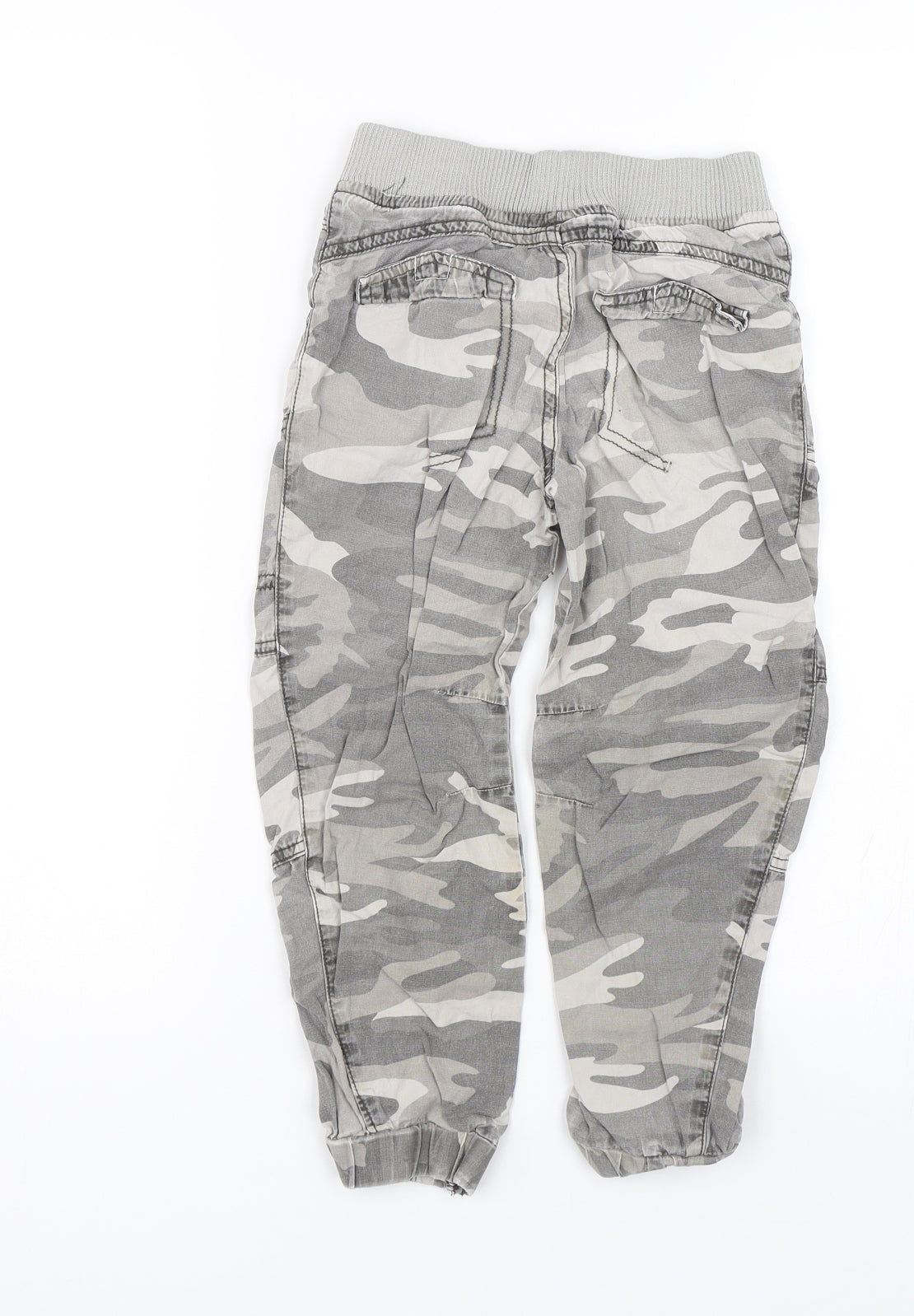 George Boys Grey Camouflage  Cargo Trousers Size 5-6 Years
