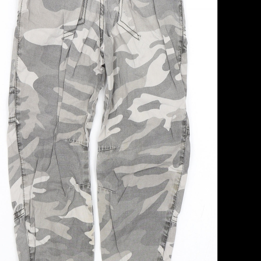 George Boys Grey Camouflage  Cargo Trousers Size 5-6 Years