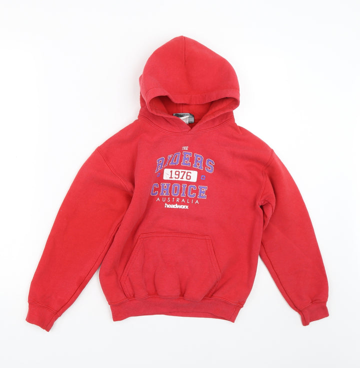 Headworx Boys Red Pullover Hoodie Size 6-7 Years