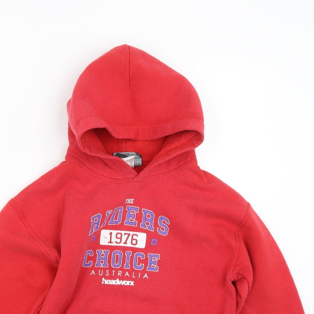 Headworx Boys Red   Pullover Hoodie Size 6-7 Years