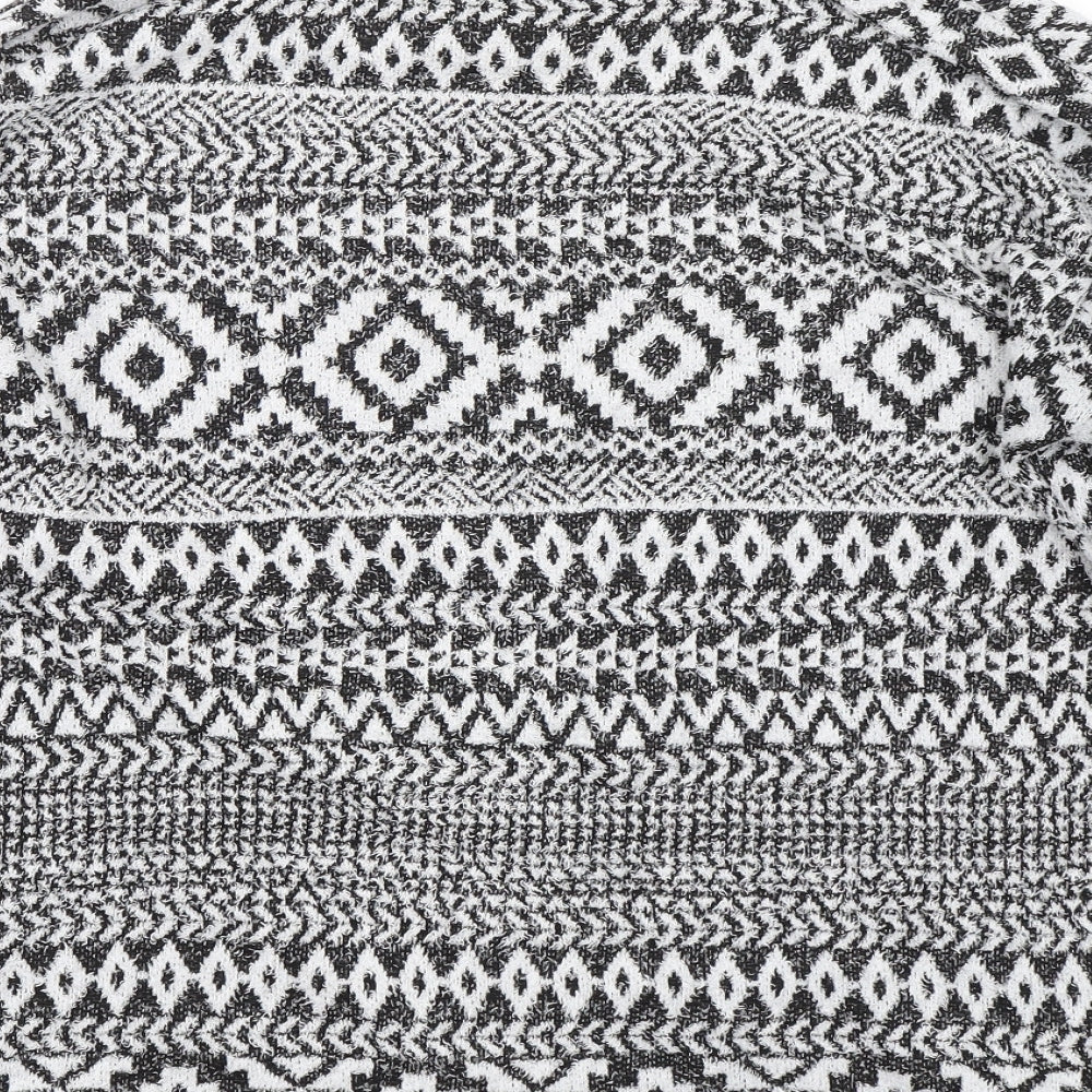 Peacocks Womens Black Fair Isle  Pullover Jumper Size M