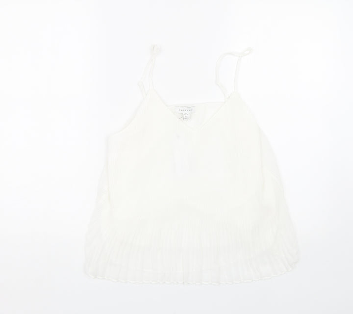 Topshop Womens White   Basic Tank Size 10