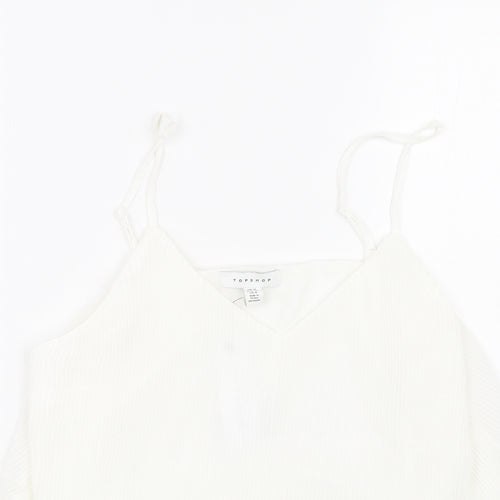 Topshop Womens White   Basic Tank Size 10