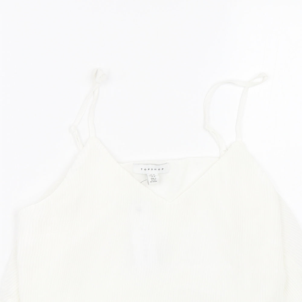 Topshop Womens White   Basic Tank Size 10