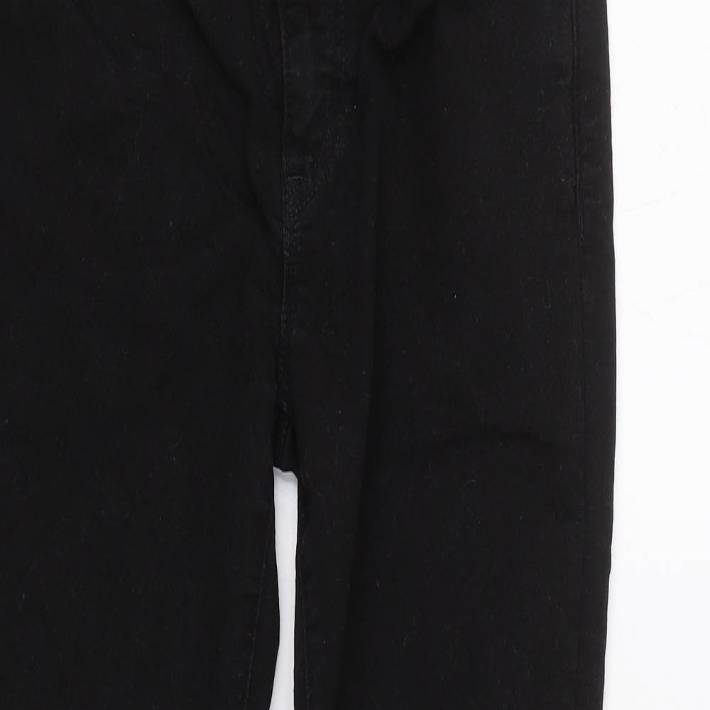 Preworn Womens Black  Denim Skinny Jeans Size 32 L27.5 in