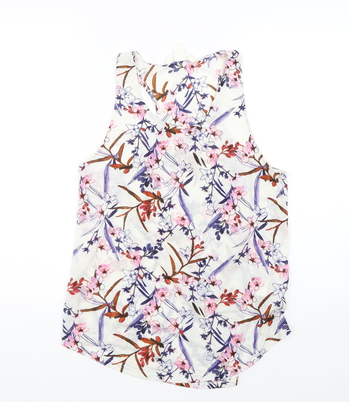 H&M Womens White Floral  Basic Tank Size S