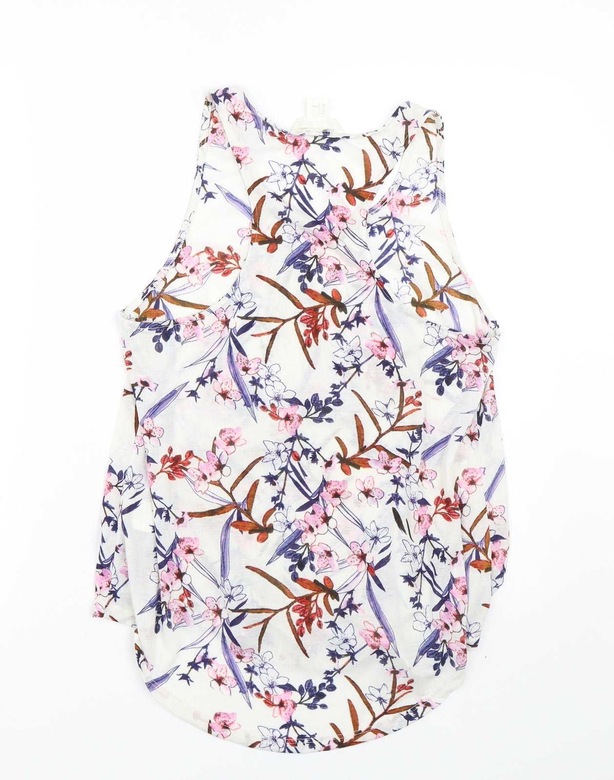 H&M Womens White Floral  Basic Tank Size S