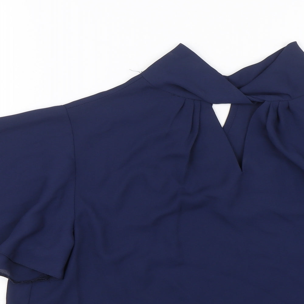 Dorothy Perkins Womens Blue   Basic Blouse Size 6