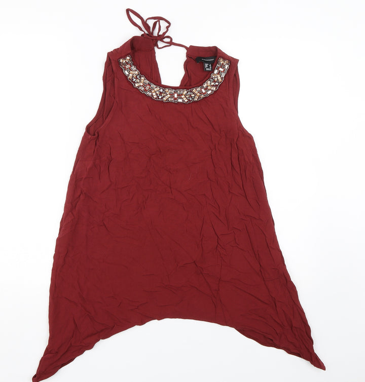 Atmosphere Womens Red Basic Tank Size 8