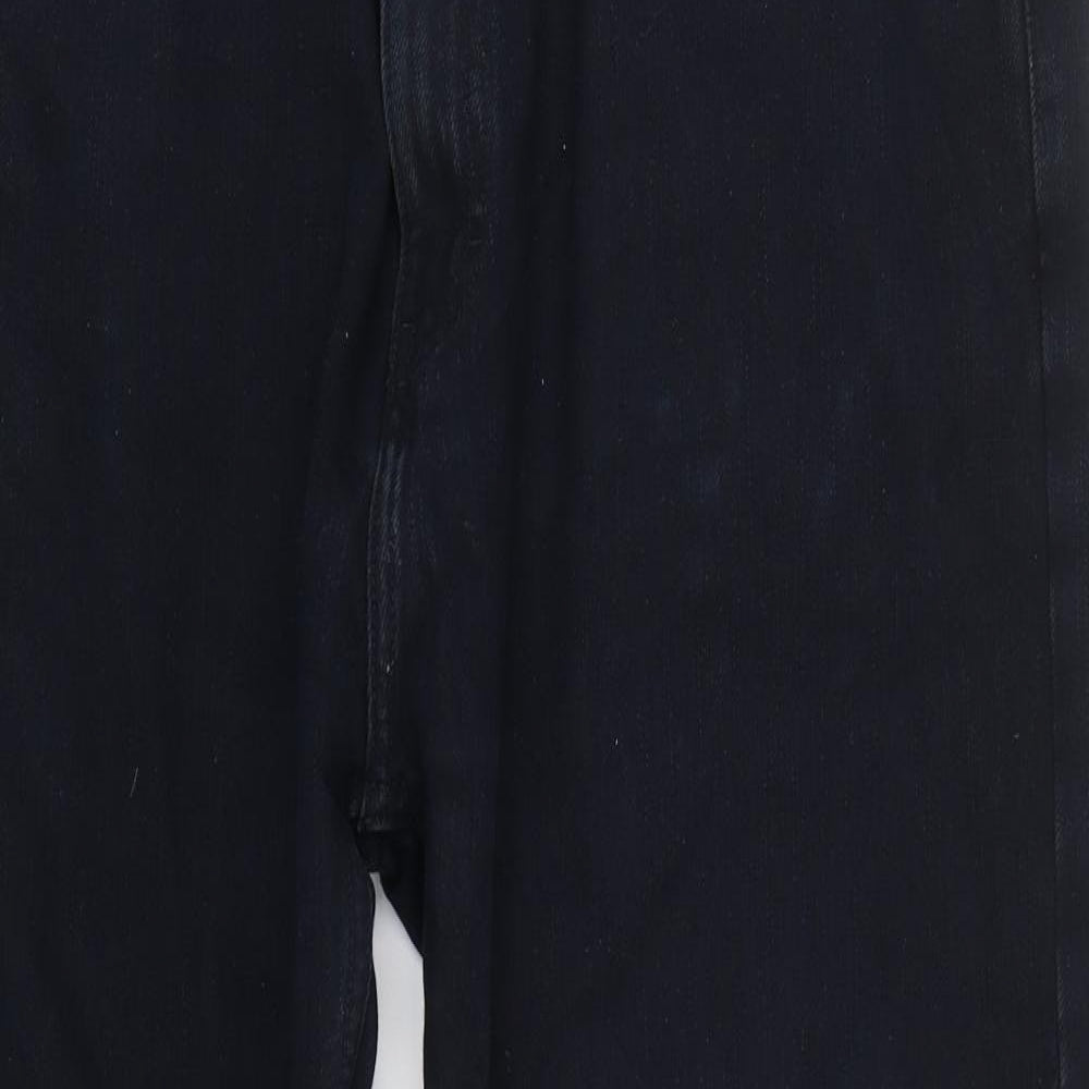 M&S Mens Black  Denim Straight Jeans Size 36 L27 in