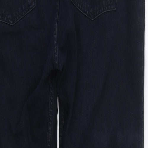 M&S Mens Black  Denim Straight Jeans Size 36 L27 in