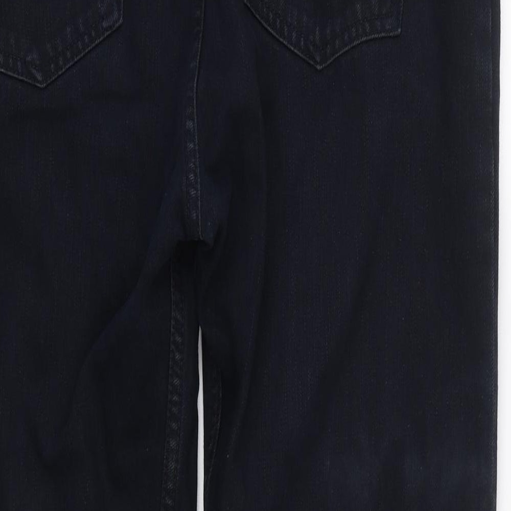 M&S Mens Black  Denim Straight Jeans Size 36 L27 in