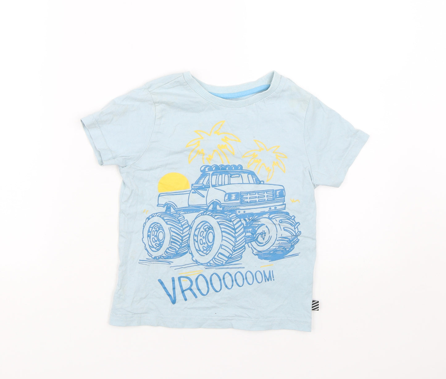 F&F Boys Blue   Basic T-Shirt Size 5-6 Years  - Monster Truck