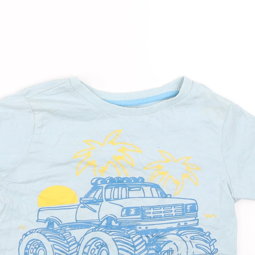 F&F Boys Blue   Basic T-Shirt Size 5-6 Years  - Monster Truck