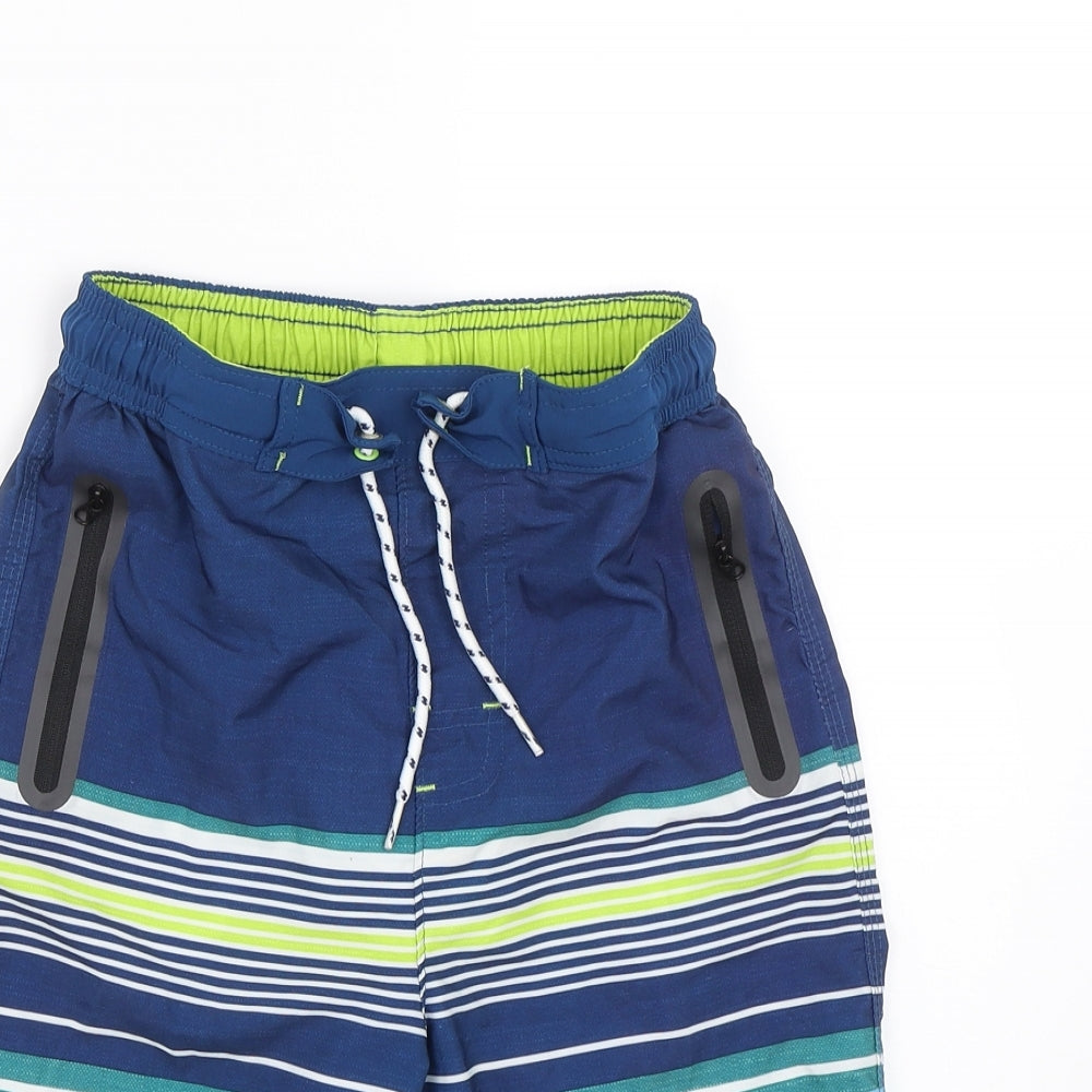 NEXT Boys Green Striped  Sweat Shorts Size 10 Years - Swim Short
