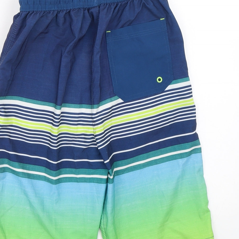 NEXT Boys Green Striped  Sweat Shorts Size 10 Years - Swim Short