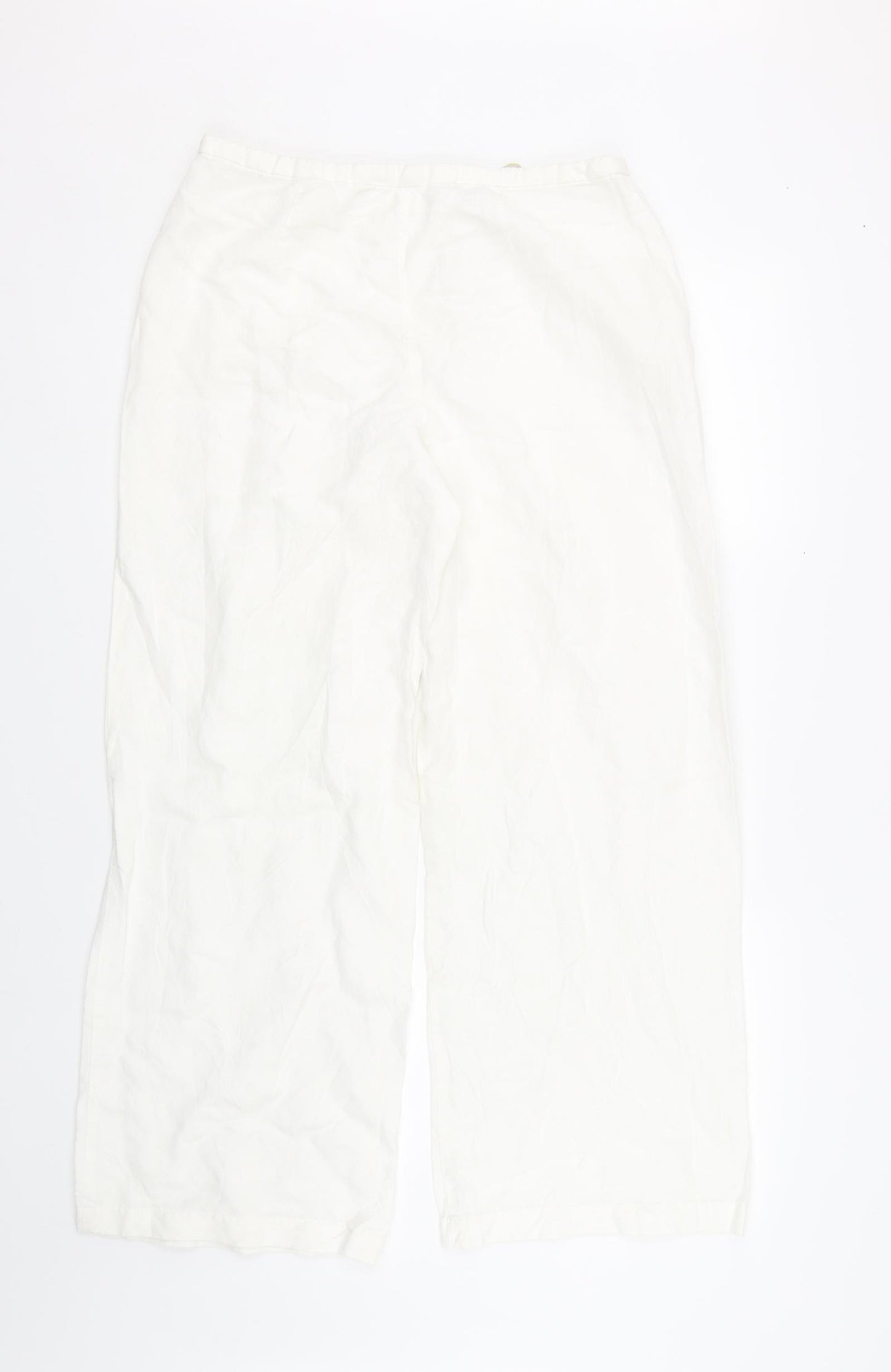 Share Womens White Floral  Trousers  Size 12 L27 in