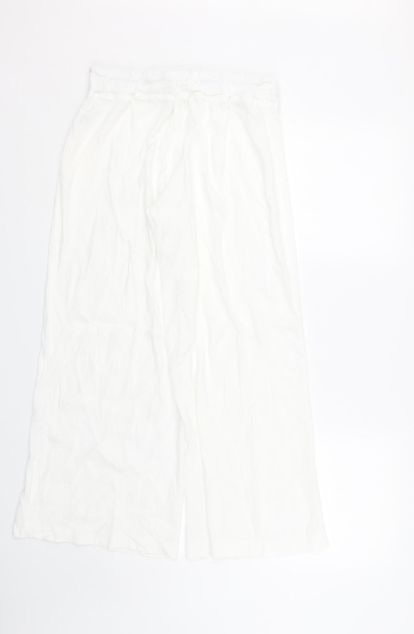 M&S Womens White   Trousers  Size 14 L25.5 in