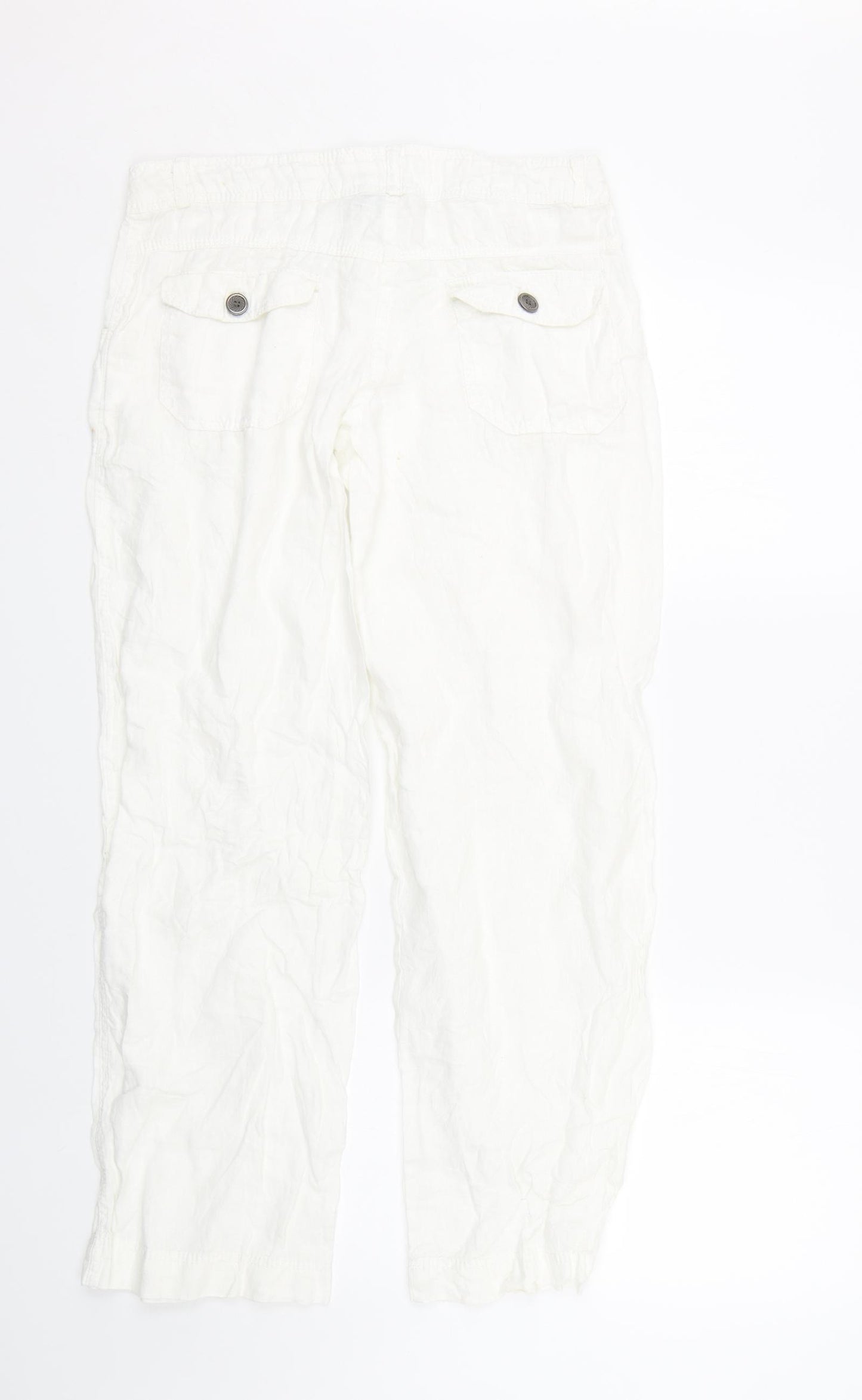 Primark Womens White   Trousers  Size 8 L27 in