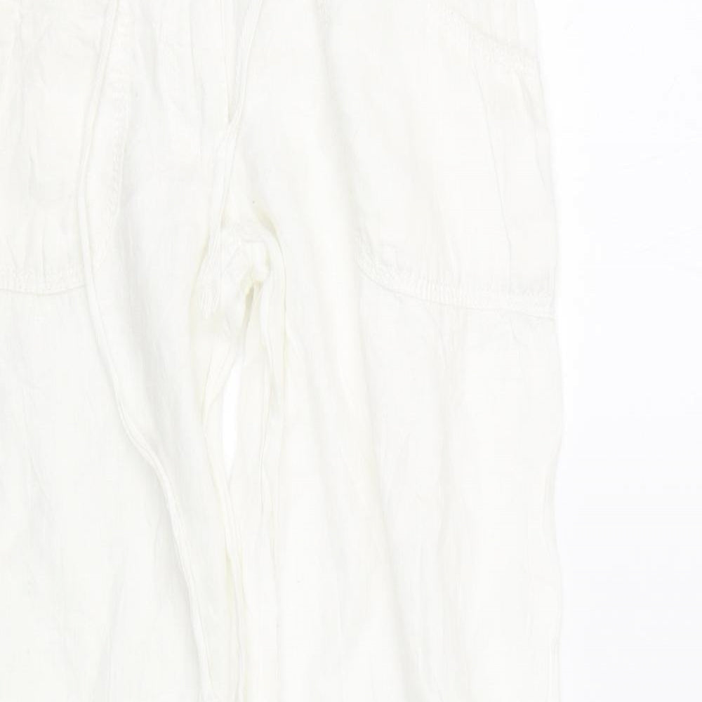 Primark Womens White   Trousers  Size 8 L27 in