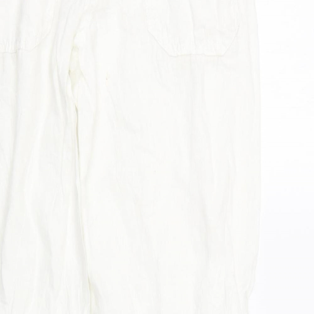 Primark Womens White   Trousers  Size 8 L27 in