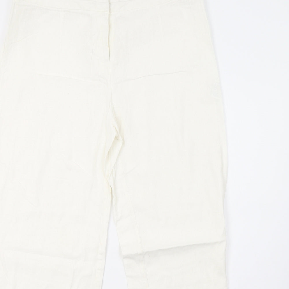 Klass Womens White   Trousers  Size 14 L32 in