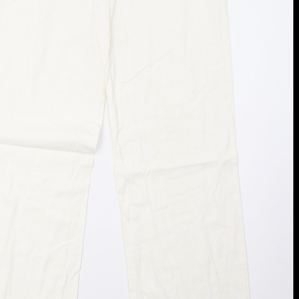 Klass Womens White   Trousers  Size 14 L32 in