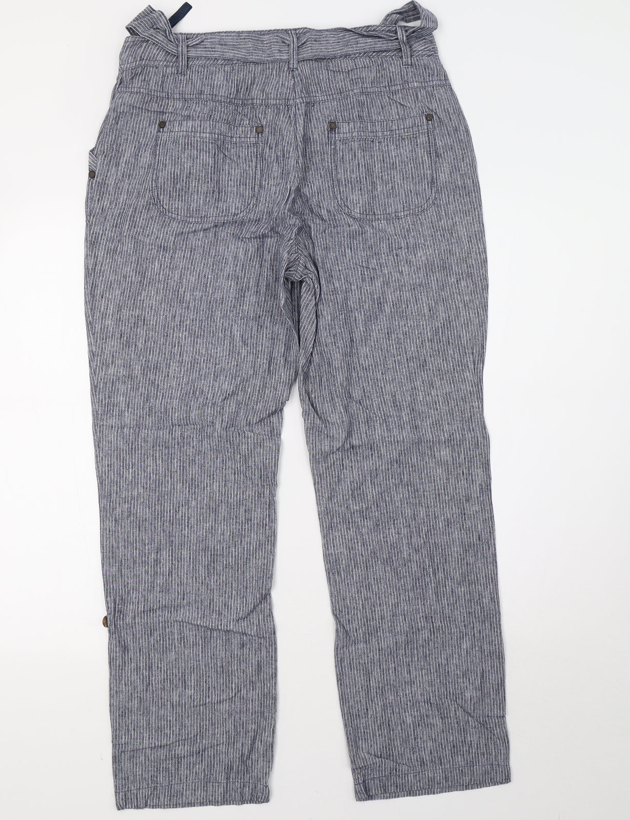 BHS Womens Blue Striped  Trousers  Size 12 L30 in