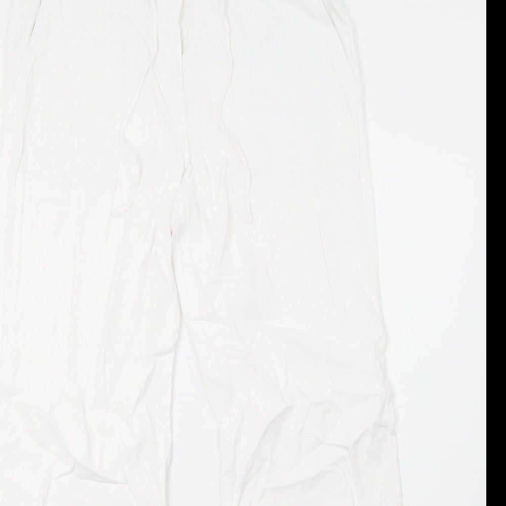 NEXT Womens White   Trousers  Size 10 L31 in