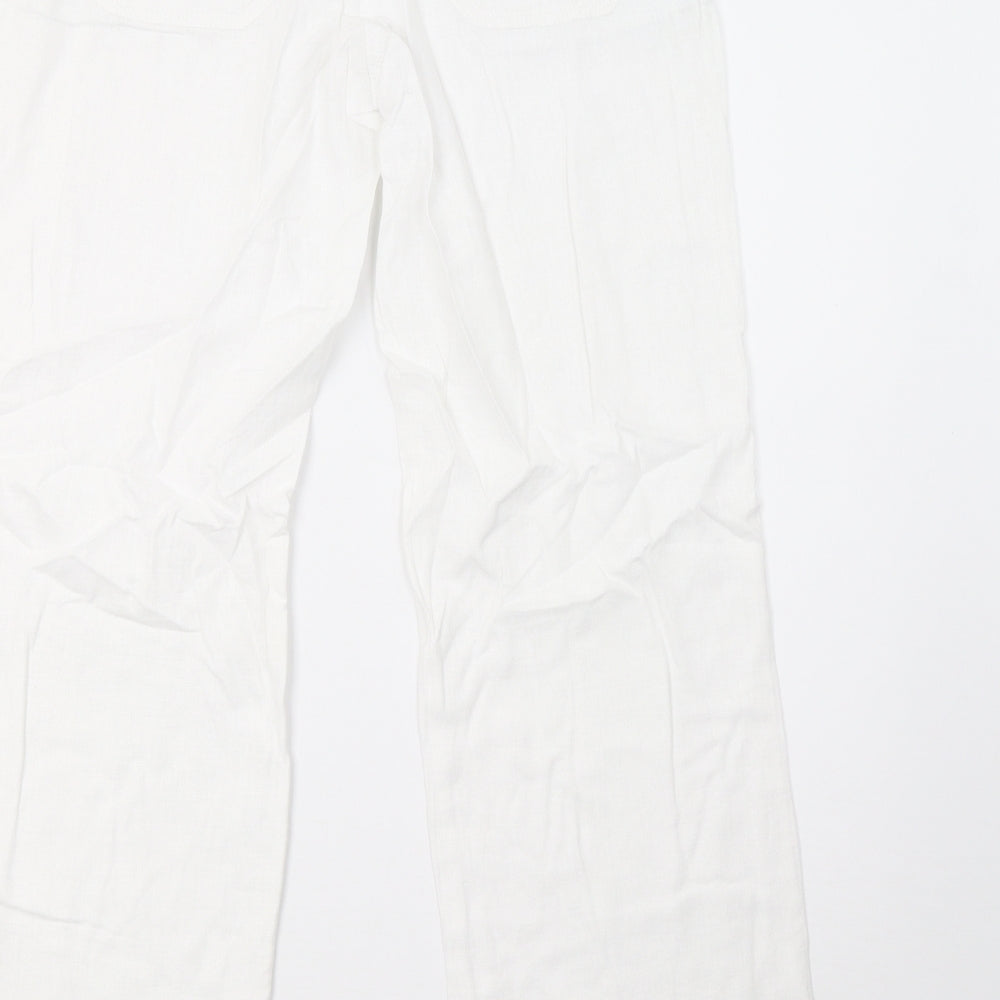 NEXT Womens White   Trousers  Size 10 L31 in